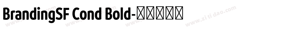 BrandingSF Cond Bold字体转换